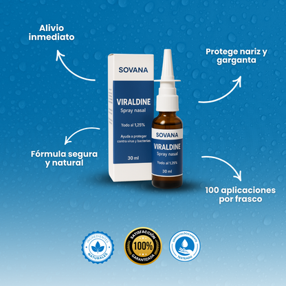 Sovana Viraldine - Aerosol nasall diseñado para el alivio de garganta